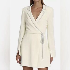 Cinq a sept ivory cream long sleeve mini dress Barette blazer dress NWT size 4